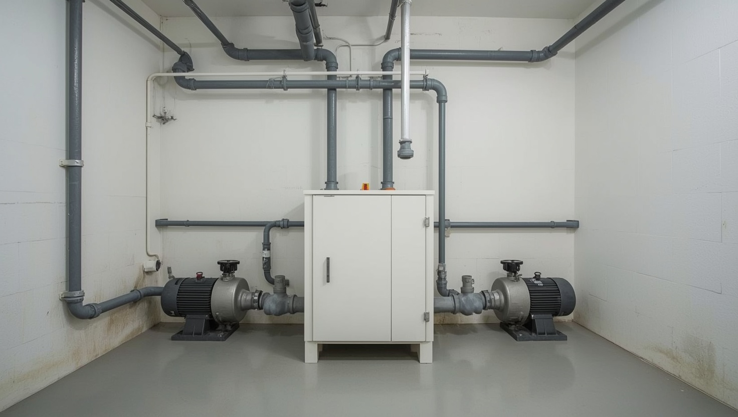 Abwasserhebeanlage verstopft in Wien - Technik und Pumpe im Keller