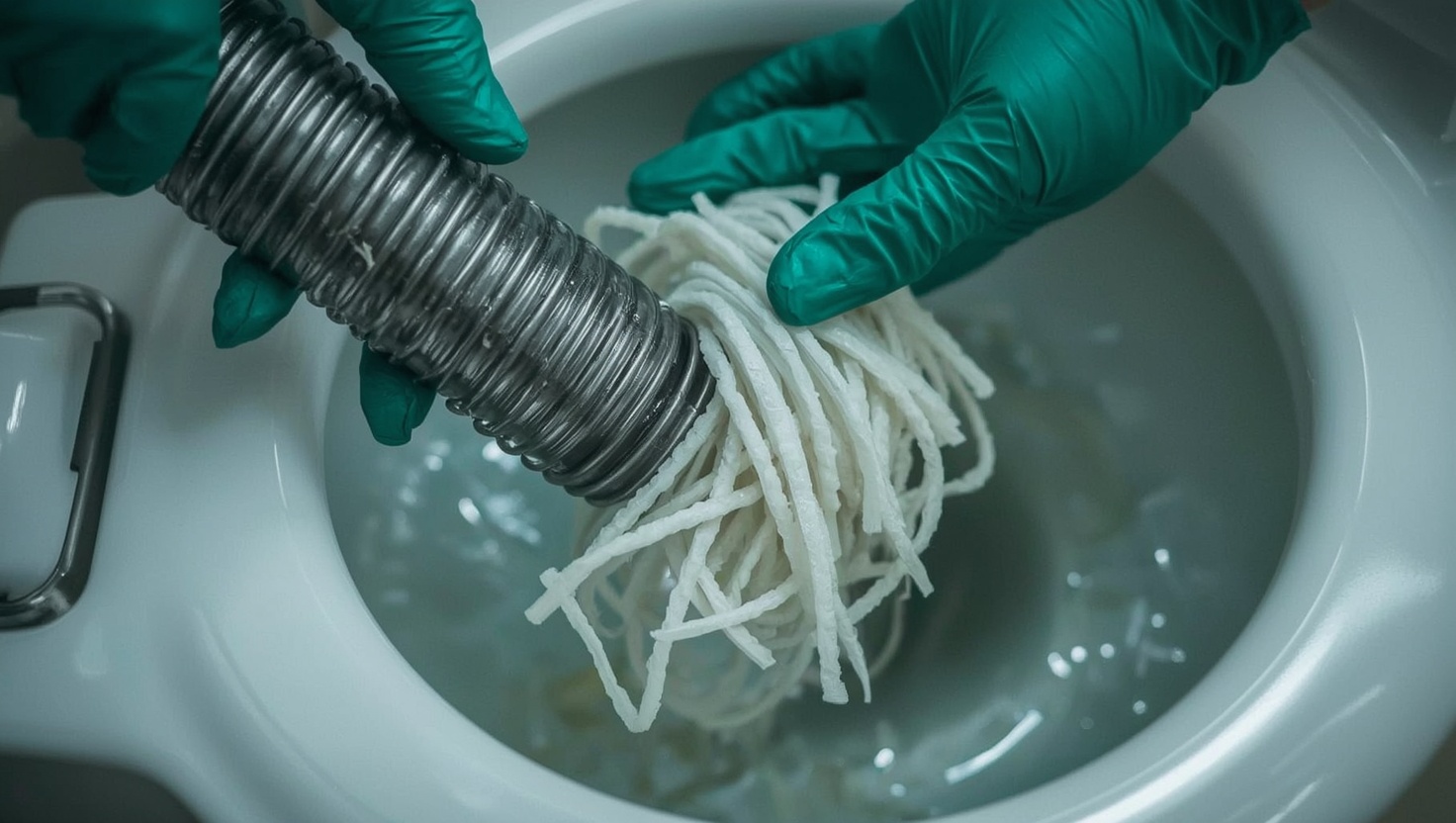 Feuchttücher WC verstopft Wien – Rohrspirale gegen Verzopfung