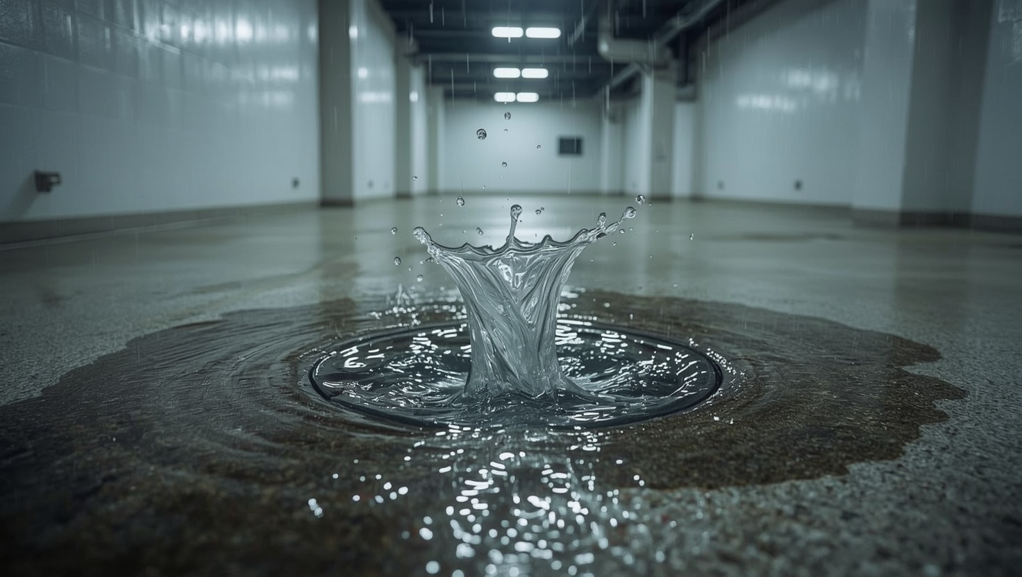 Kanalrückstau bei Starkregen in Wien drückt Abwasser über den Kellerablauf zurück