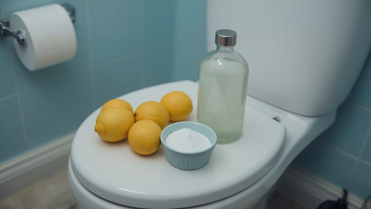 Zitronensäure und Essig als wirksame Hausmittel gegen Urinstein im WC